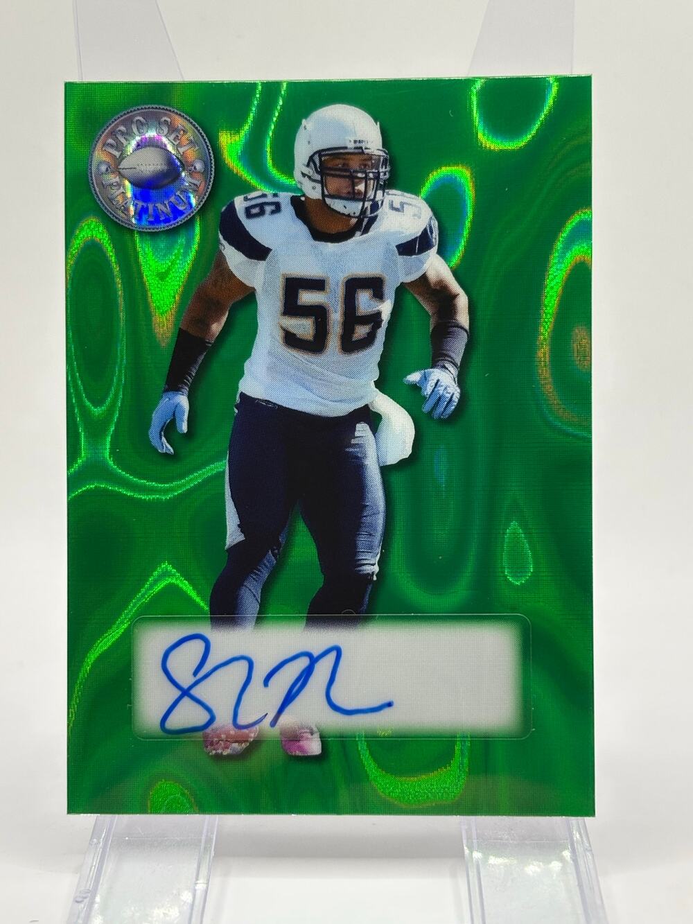 2025 Leaf Pro Set Metal Shawne Merriman Green Lava Auto 3/5 SP Chargers